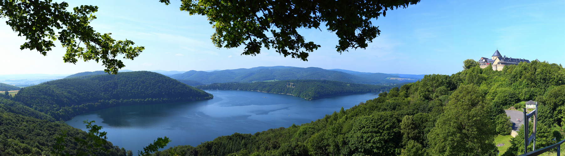 Blick von Waldeck auf den Edersee