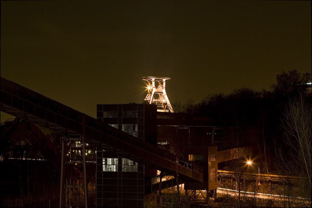 Blick von Zollverein bei Nacht