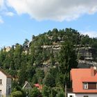 Blick zu Berg Oybin und gleichnamiger Burgruine