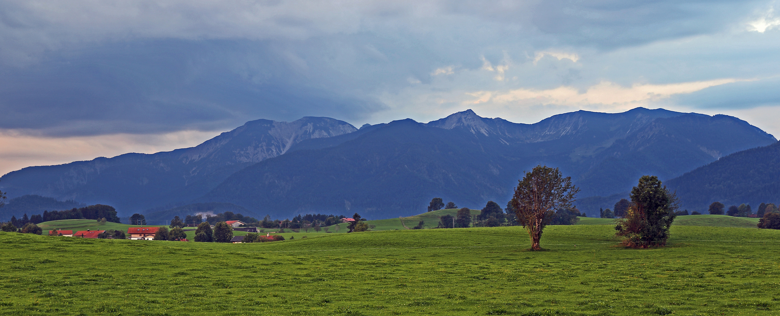 Blick zu den Alpengipfeln