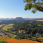 Blick zu den bekannten Tafelbergen der Sächsischen Schweiz bis nach Böhmen...