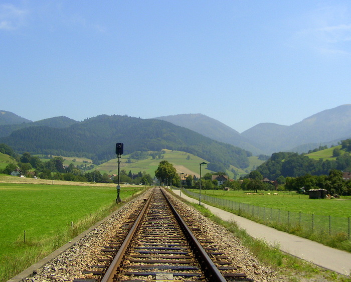 Blick zu den Bergen