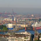 Blick zu den Docks von Blohm & Voss