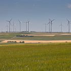 Blick zu den Windrädern