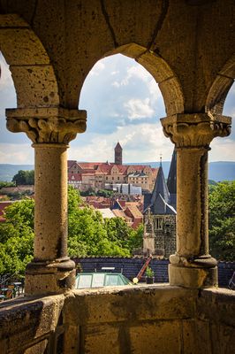 Blick zu Quedlinburger Schloss ,