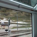 Blick zum Abfertigungsgebäude der Furka-Bergstrecke in Oberwald