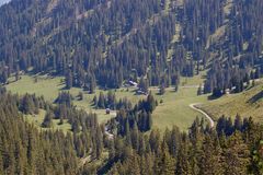 Blick zum Alpengasthof Rellstal