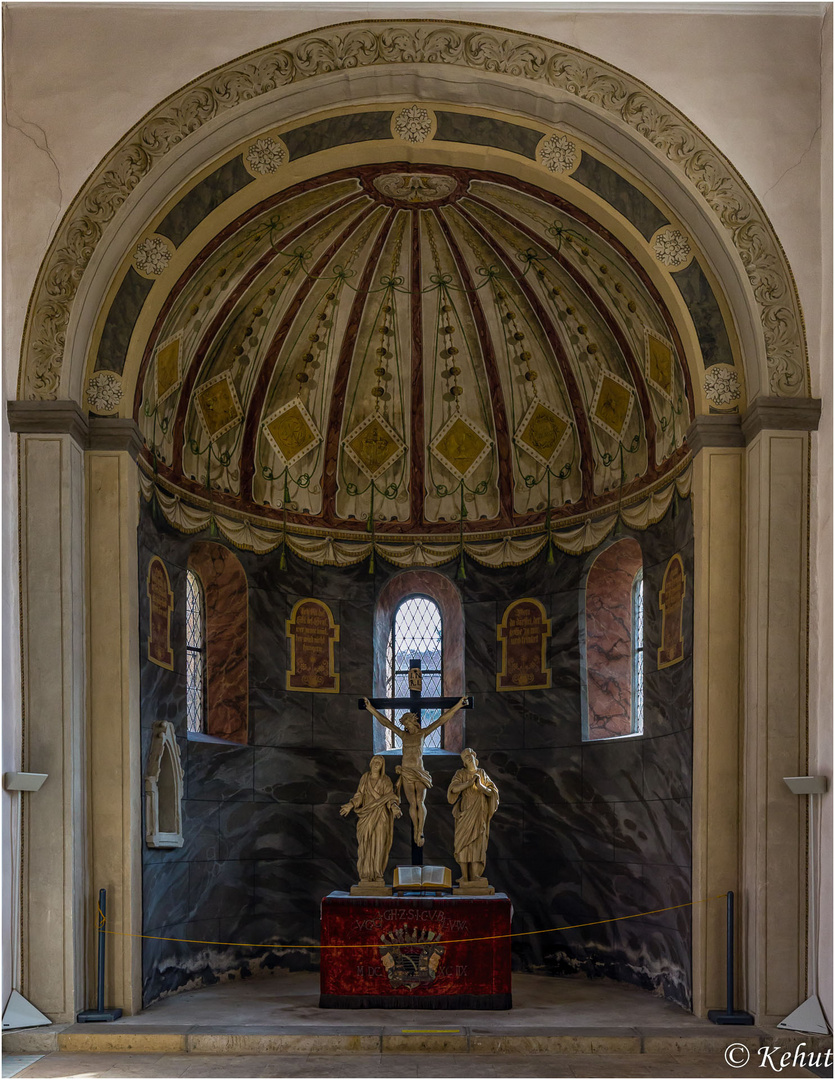 Blick zum Altar Burgkirche auf Burg Querfurt