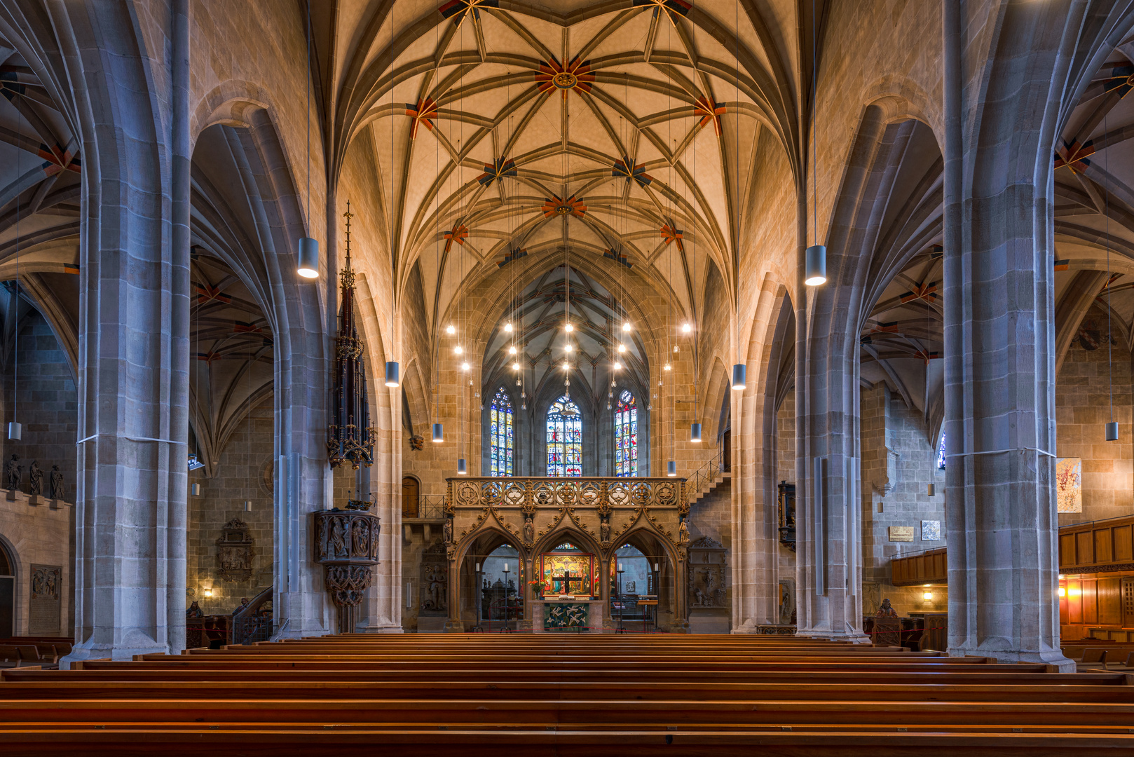 Blick zum Altar der Stiftskirche, Tübingen