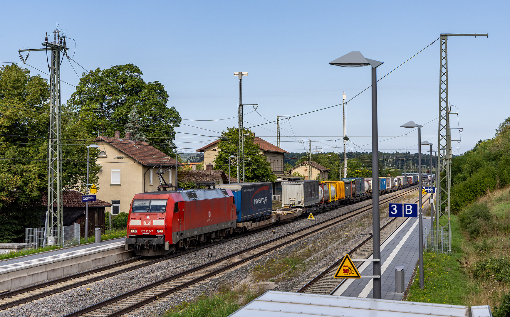 Blick zum alten Bahnhof Oberdachstetten