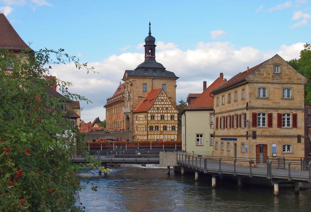 Blick zum Alten Bamberger Rathaus