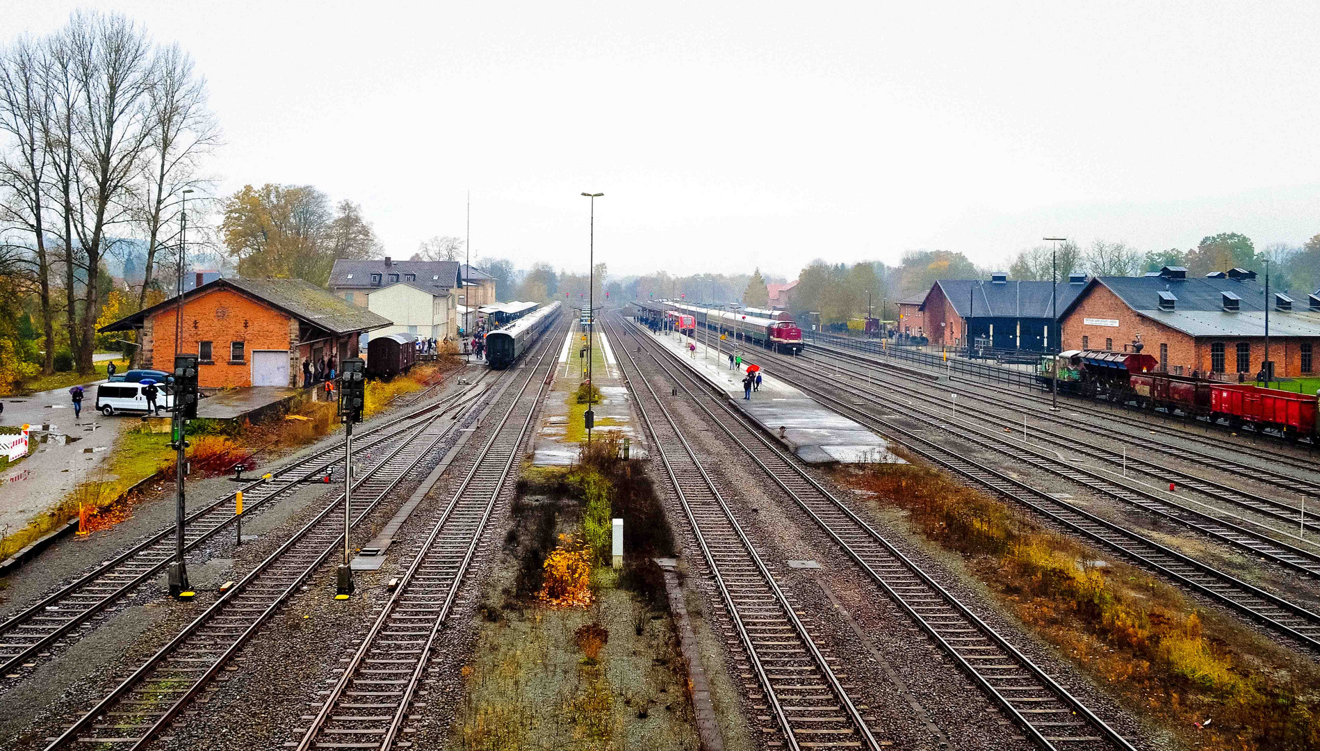 Blick zum Bahnhof Neuenmarkt-Wirsberg