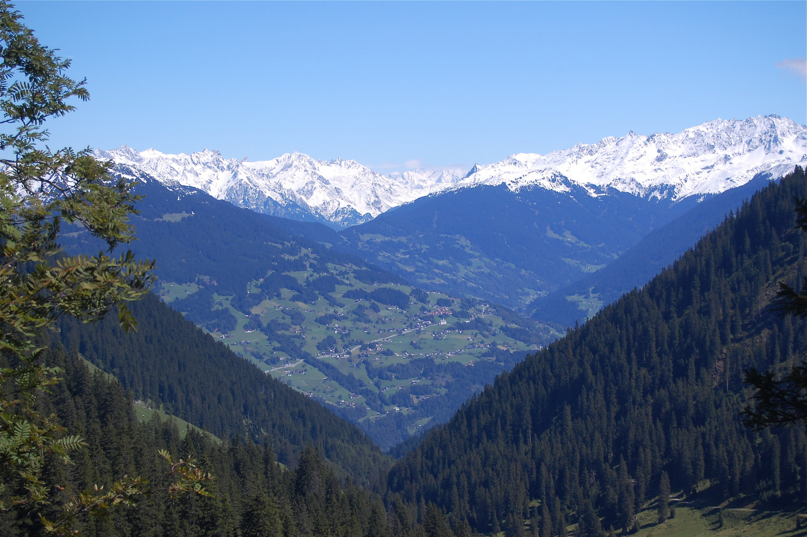 Blick zum Bartholomäberg nach dem "Wintereinbruch"