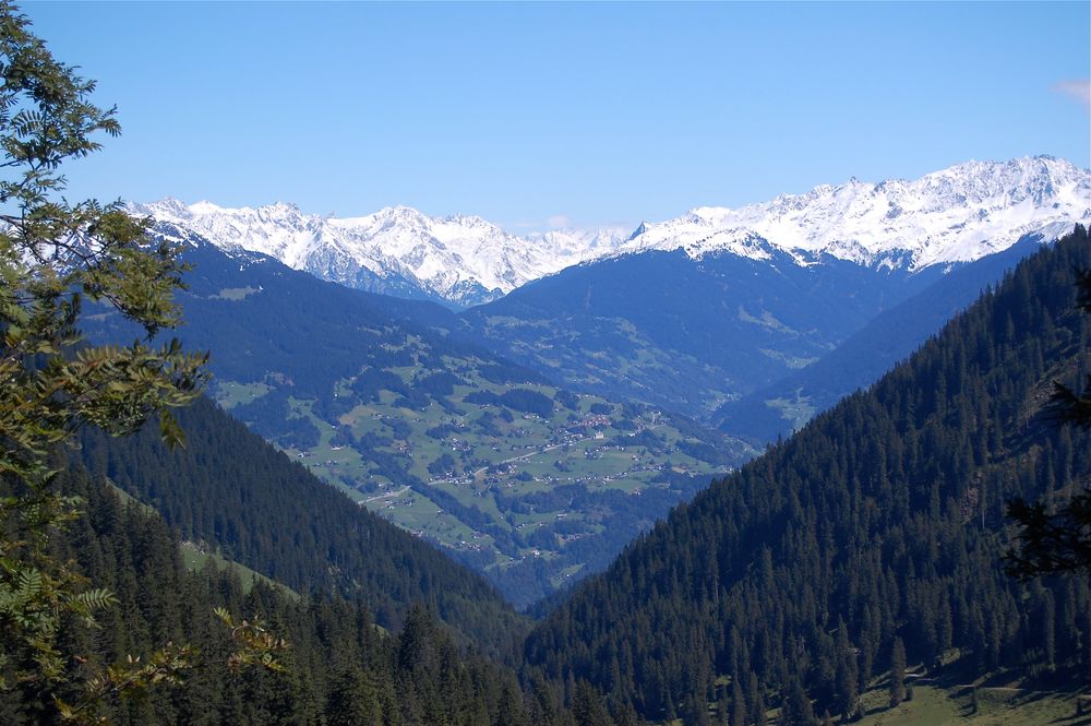 Blick zum Bartholomäberg nach dem "Wintereinbruch"