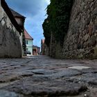 Blick zum Berliner Tor an der Stadtmauer