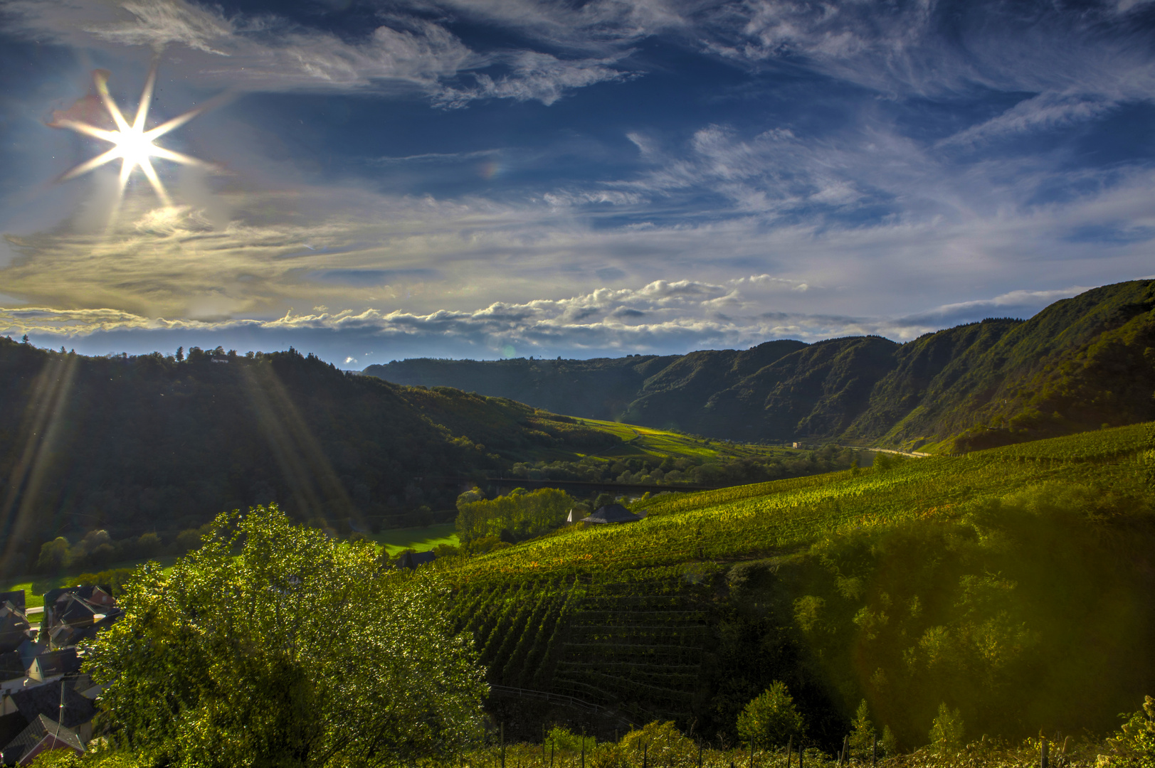 Blick zum Calmont am Abend