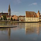 Blick zum Dom, Salzstadel und Steinerne Brücke