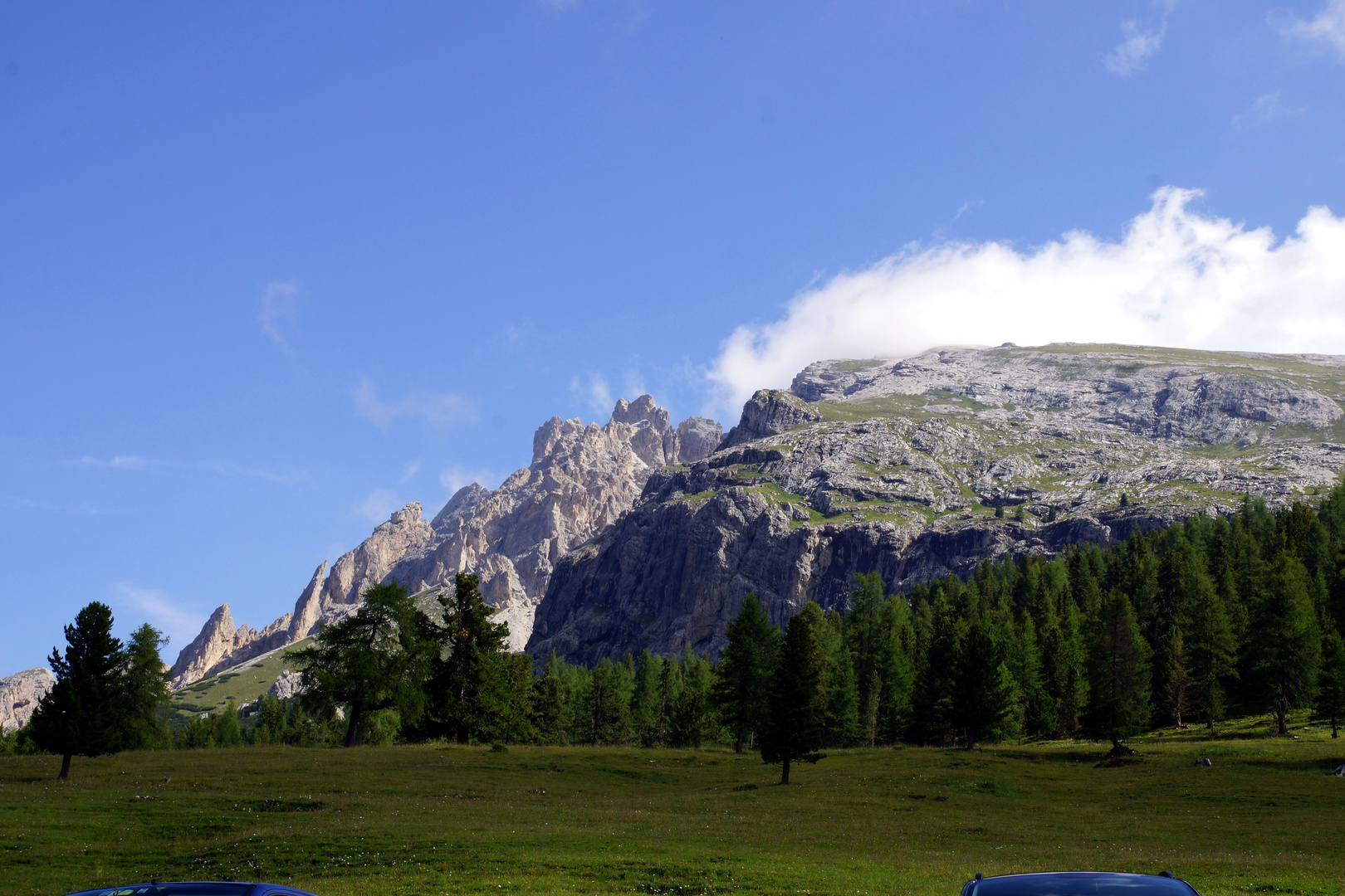 Blick zum Dürrenstein von der Plätzwiese aus..... Südtirol