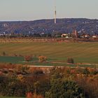 Blick zum Fernsehturm auf den rechtelbischen Höhen...