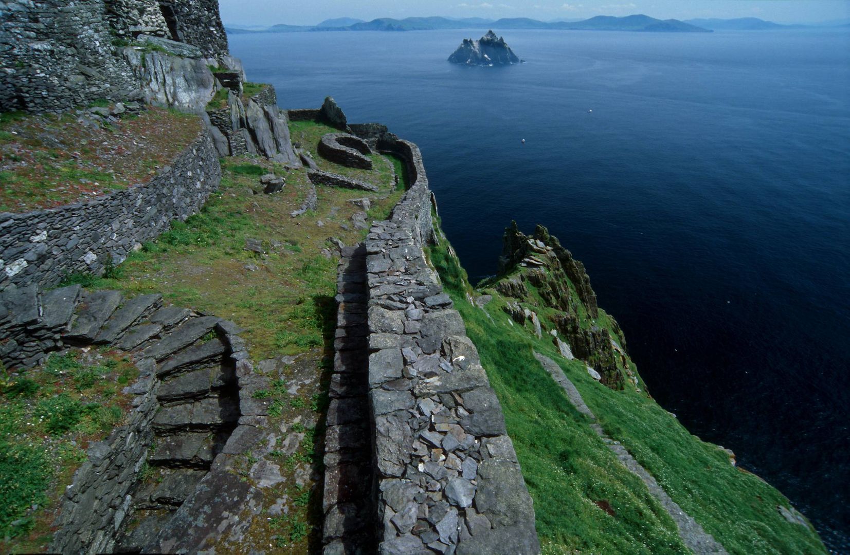 Blick zum Festland und auf little Skellig