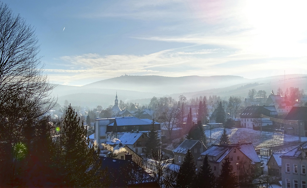 Blick zum Fichtelberg