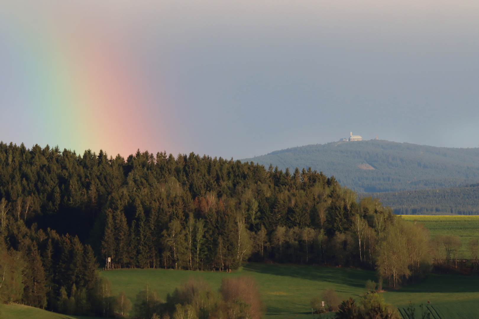 Blick zum Fichtelberg