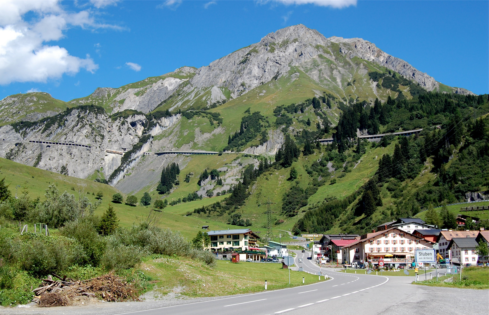 Blick zum Flexenpass…