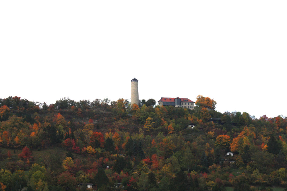 Blick zum Fuchsturm in Jena