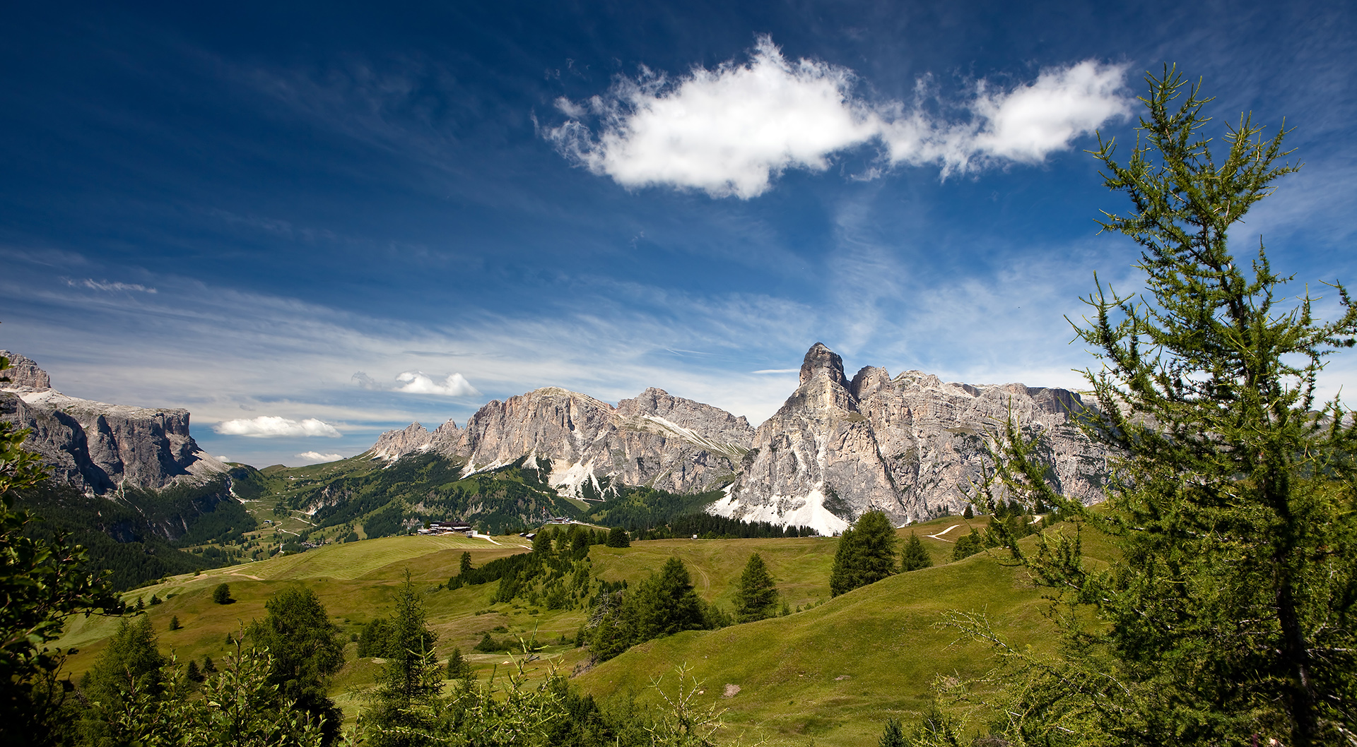 Blick zum Grödner-Joch