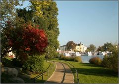 Blick zum Hafen der Weißen Flotte von Schwerin