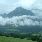 Blick zum Hochkalter und Watzmann im Nebel