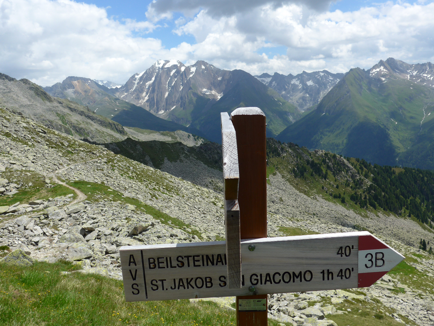 Blick zum Höhenweg Richtung Pfitscherjochhaus