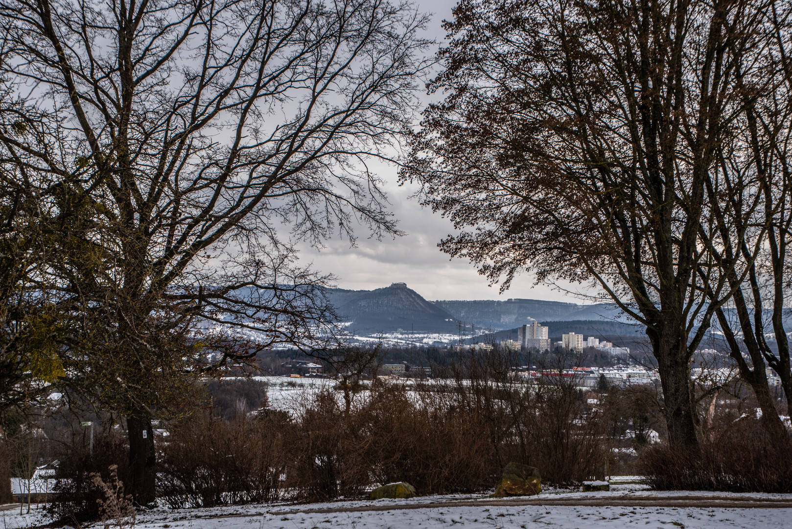 Blick zum Hohen Neuffen