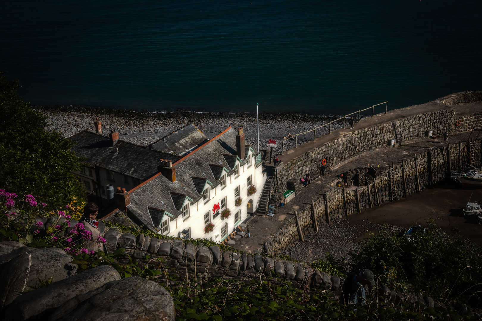 Blick zum Hotel in Clovelly