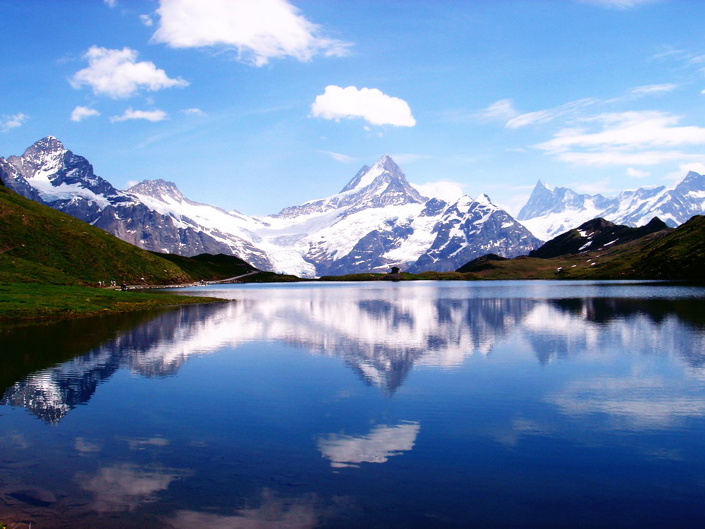 Blick zum Jungfraujoch vom Hochalpsee