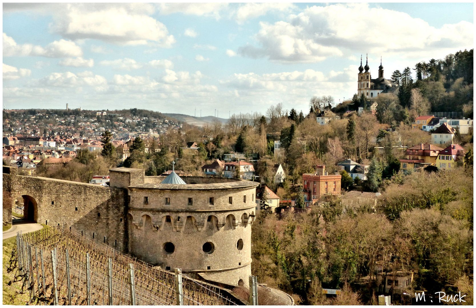 Blick zum Käppele , von der Marienburg aus gesehen 