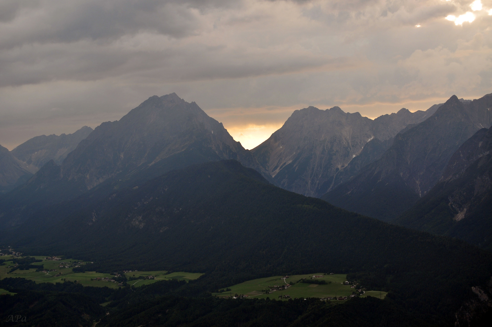 Blick zum Karwendelgebirge...