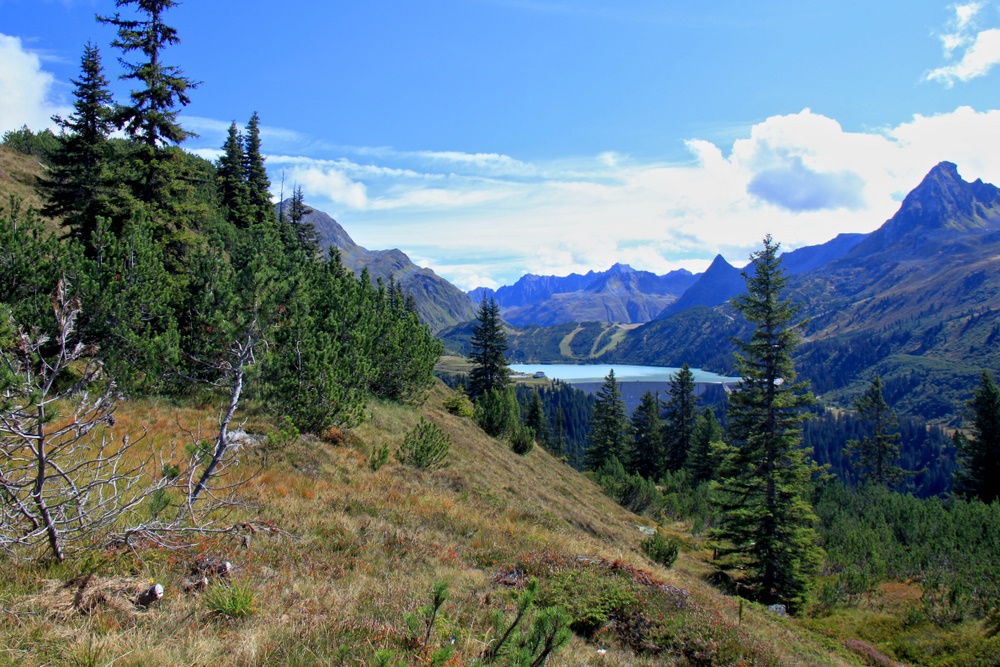 Blick zum Kops-Stausee