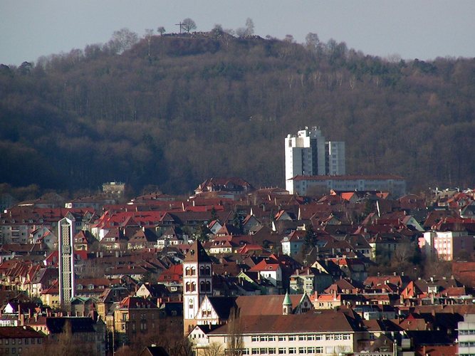 Blick zum Kreuz