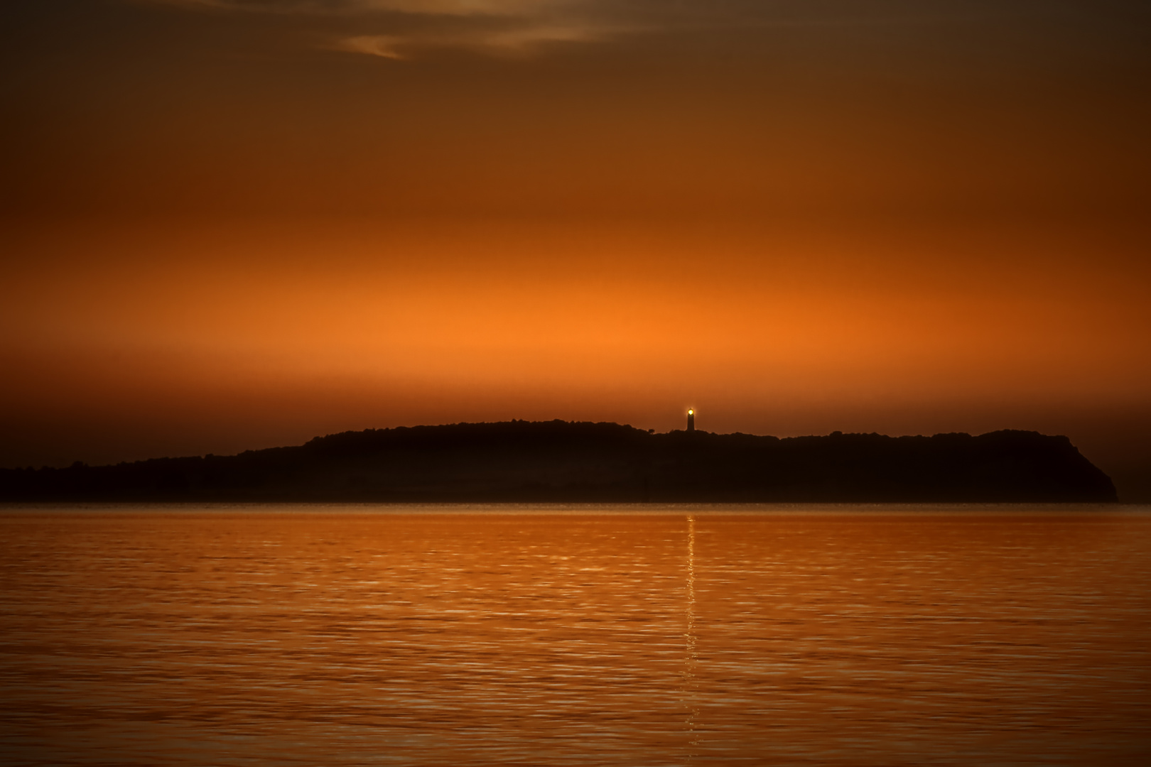 Blick zum Leuchtturm Hiddensee