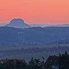 Blick zum Lilienstein und dem oberen Stück der Festung Königstein...