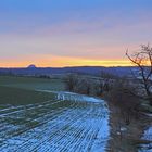 Blick zum Lilienstein und den Bärensteinen in der Sächsischen Schweiz