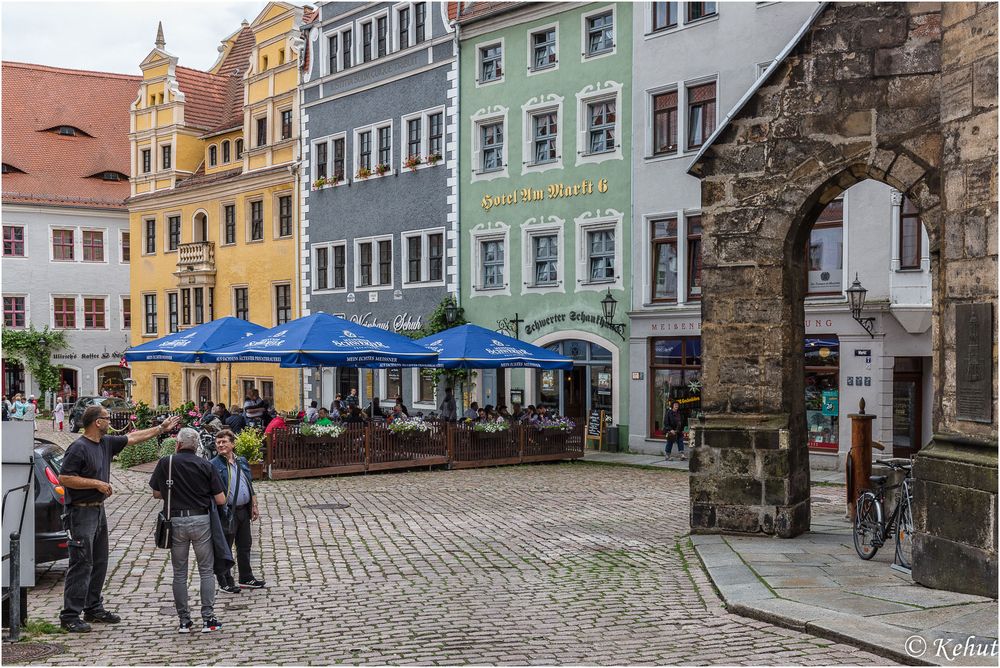 Blick zum Marktplatz in Meißen