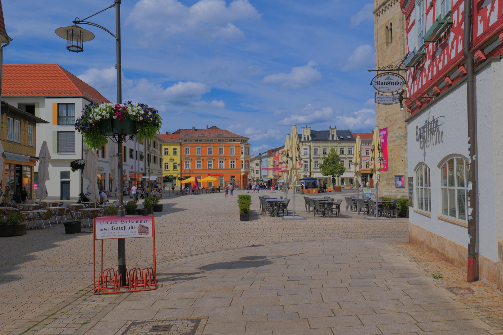 Blick zum Meininger Marktplatz