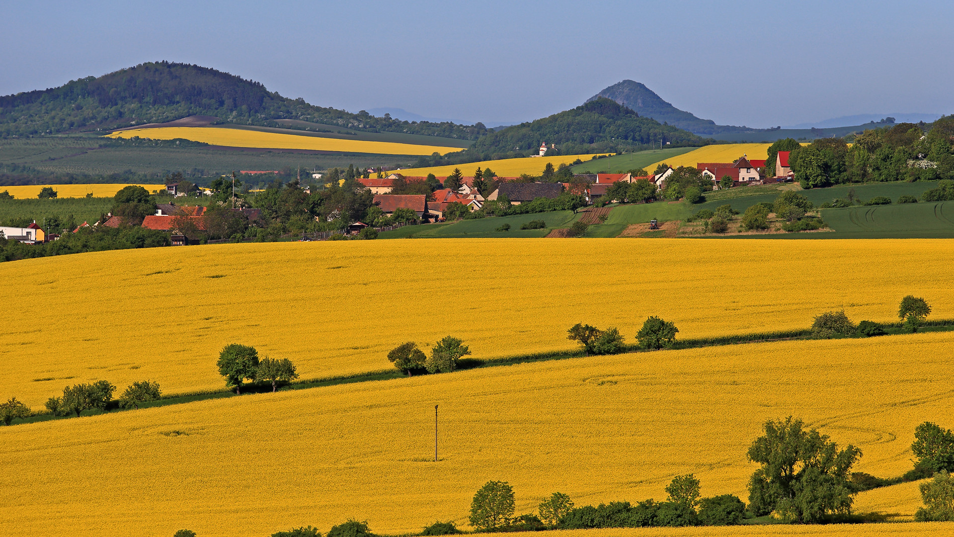 Blick zum Mila dem nördlichsten der drei bekanntesten Lauener Steppenbergen...