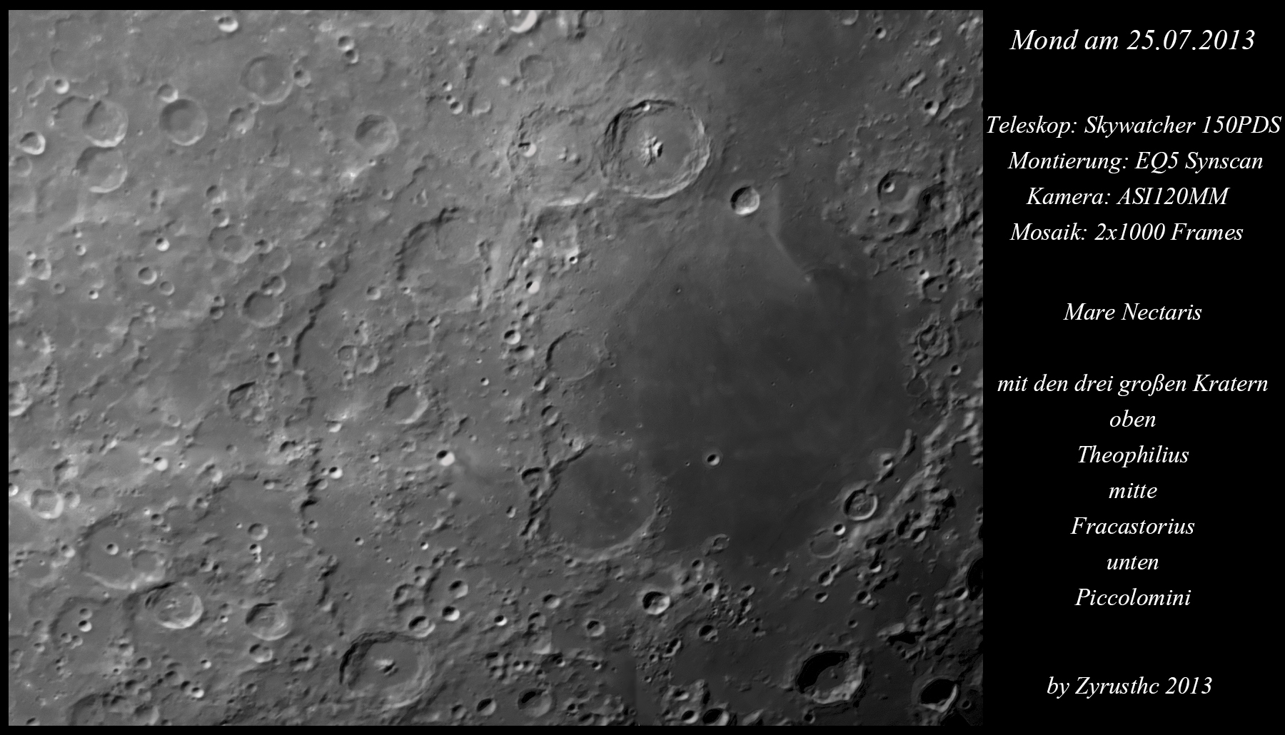 Blick zum Mond am 25.7.2013