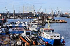 Blick zum Museumshafen Hamburg