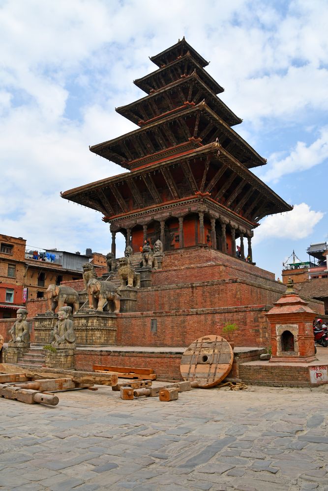 Blick zum Nayatapola-Tempel in Bhaktapur