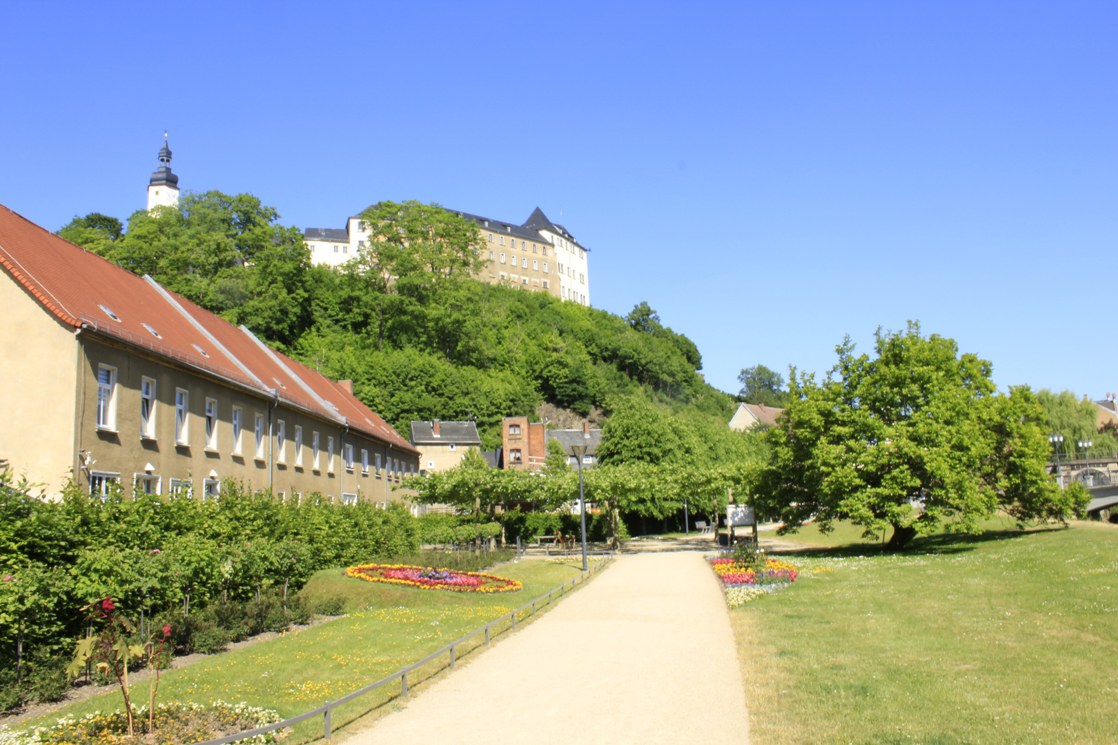 Blick zum Oberen Schloss Greiz