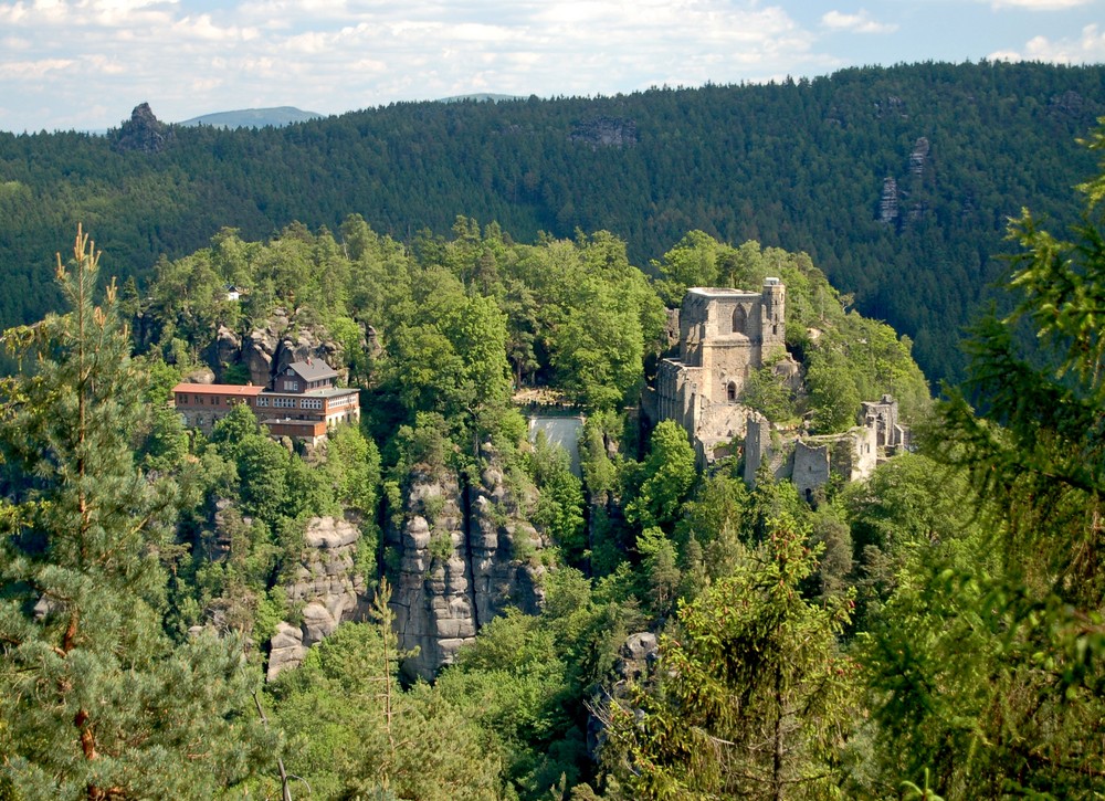 Blick zum Oybin vom Pferdeberg